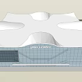 Indoor Basketball Court In Modern Stadium With Seating Areas For Fitness Events