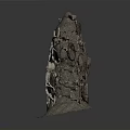 Gray Sculptural Decorative Artwork With Intricate Textured Surface And Base