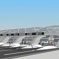 Transparent Egg Shaped Structures Along Roadway With Futuristic Glass Exterior Design