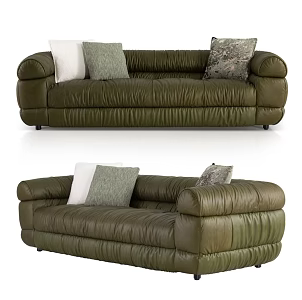 Modern Light Luxury Patent Leather Sofa 3d model