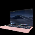 Pink Laptop With Screen Display Desktop Wallpaper And App Icons
