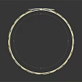Gold Bangle Bracelet With Circular Decorations Smooth Shiny Surface And Reflective Effect 3d model