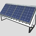 Industrial Solar Panel Mounting System With Sturdy Metal Frame And Durable Structure 3d model