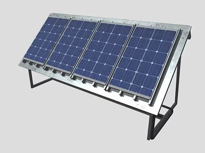 Industrial Solar Panel Mounting System With Sturdy Metal Frame And Durable Structure 3d model