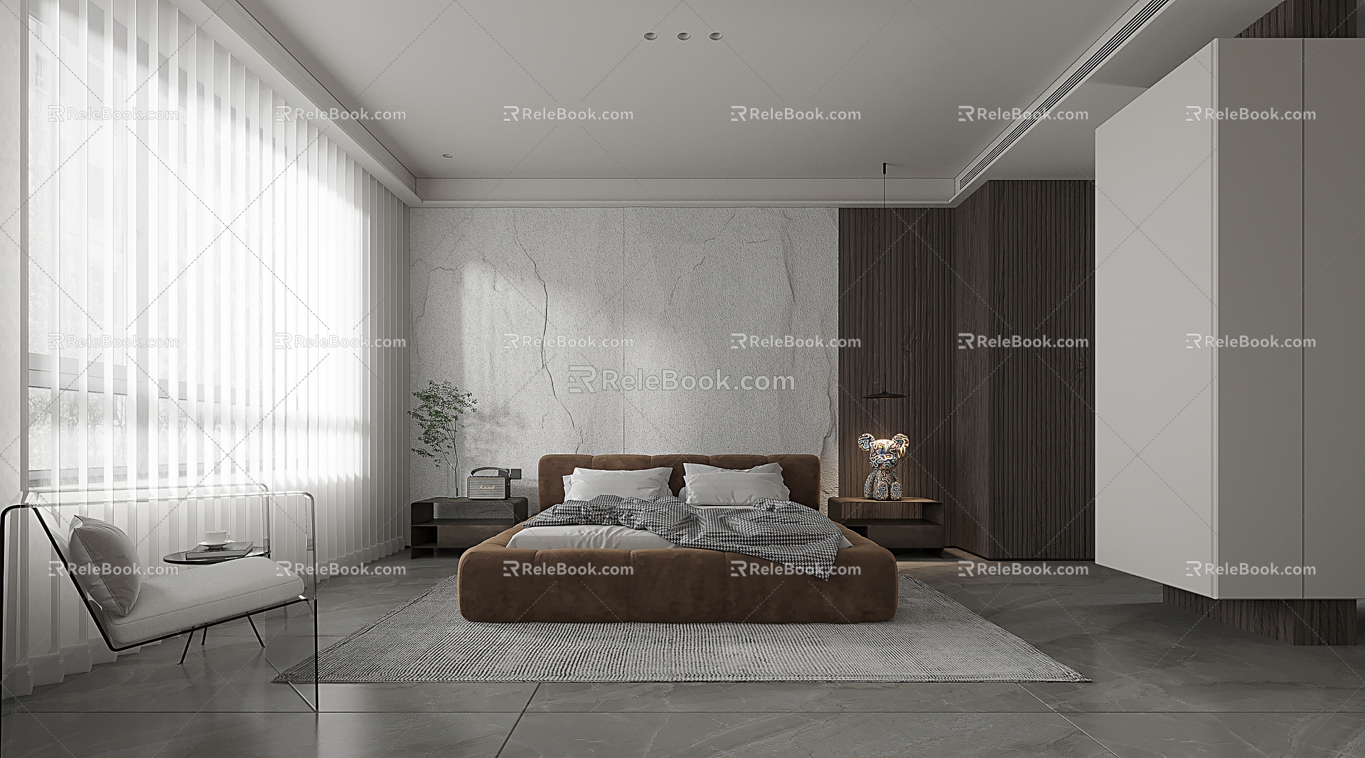 Modern Bedroom Minimalist Bedroom 3d model