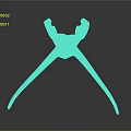 Dark Brown Metal Garden Ornament With Crossed Legs And Clamp Design For Plant Support