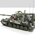 Modern Military Main Battle Tank With Camouflage Pattern And Cannon Turret