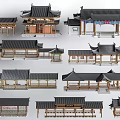 New Chinese Style Landscape Corridor Landscape Corridor Chinese Style Corridor Chinese Style Pavilion 3d model