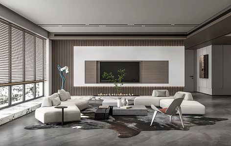 Living room SU model 3d model