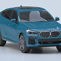 Blue BMW SUV Coupe Style With Modern Exterior Design And Alloy Wheels