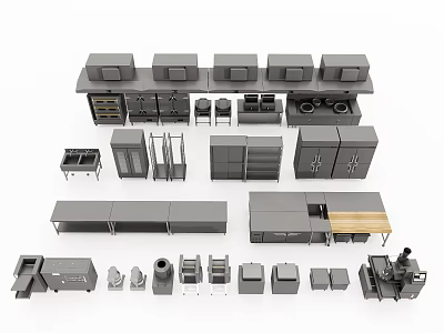 Complete Kitchenware Collection Featuring Cabinets Island Stove Sink Drawers And Storage 3d model
