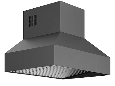 Sleek Modern Kitchen Range Hood With Powerful Ventilation And Stainless Steel Design 3d model