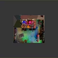 Home Music Room Setup With Audio Equipment Colorful Lights And Musical Instruments
