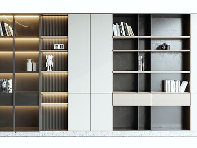 Modern bookcase model