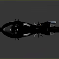 Black Sport Motorcycle With Sleek Design Orange Engine And Black Wheels On Grey Background