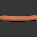 Fresh Orange Carrot With Smooth Surface On Black Background Reflective Shine Close Up View