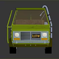 minibus minivan driverless bus school bus van box car 3d model
