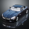 Sleek Black Mercedes Sports Car With Glossy Exterior And Reflective Surface