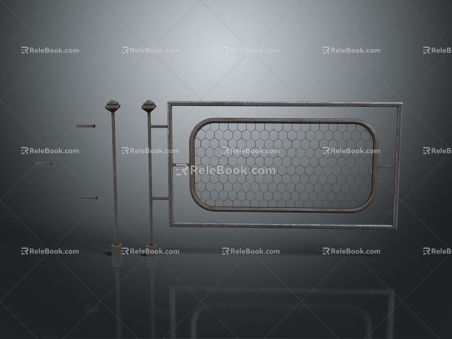 Fence Gate Fence Wall Defense Wall Wooden Fence Fence Iron Fence Floriculture Fence Iron Fence Railing 3d model