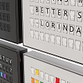 Retro display page turning electronic display 3d model