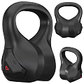 Black Ergonomic Kettlebells With Different Sizes For Home Gym Fitness Training Equipment