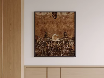 Qui Hanging Painting Decorative Painting Abstract Painting 3d model