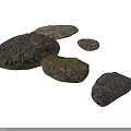 Wood and Stone Natural Decorative Pieces with Various Shapes and Textures