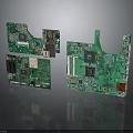 Electronic Circuit Boards With Green PCBs And Component Details For Devices