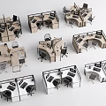 Various Office Desk Designs With Cubicle Styles And Ergonomic Office Chairs