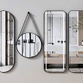 Modern Mirror Bathroom Mirror Bathroom Mirror Cosmetic Mirror Full-length Mirror Hanging Mirror Hanging Mirror Round Mirror 3d model