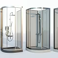 Modern Shower Sauna Enclosures With Glass Design Stainless Steel Frame And Handheld Shower