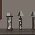 Modern Style Wooden Floor Lamps With Different Designs And White Fabric Shades And Warm Lighting