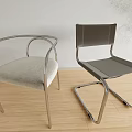 Stylish Leisure Accent Chairs With Metal Frames Light Gray And Dark Seats On Wooden Floor