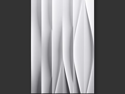 White 3D Wavy Textured Wall Design For Modern Interior Decor 3d model