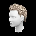 3D Human Head Model With Blonde Short Hair And Detailed Facial Features