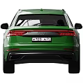 Green Audi SUV Exterior Design with Black Wheels Front Rear Views