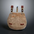 Vintage Canvas Backpack With Leather Straps And Metal Buckles For Daily Use