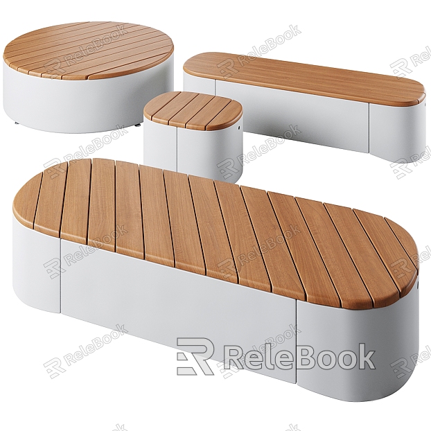 Modern Outdoor Chair Park Bench model