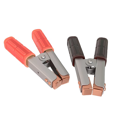 Hardware Tools Spring Clamps with Orange and Black Handles for Secure Object Fastening and Grip in Workshop 3d model
