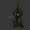 Vintage Projection Monitoring Device With Mechanical Structure Film Reels And Projection Lens