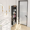 Modern Bathroom Black Shelf Organized Storage for Bathroom Accessories and Various Supplies