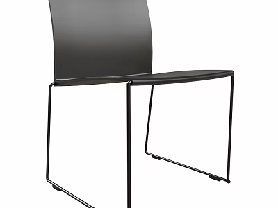 Modern Kitchen Cabinets With Black Finish And Sleek Metal Frame Design 3d model
