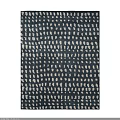 Modern Navy Blue Square Rug With White Abstract Spots For Living Room Decor