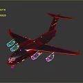 Modern Blue Passenger Airplane Featuring Four Jet Engines And Aerodynamic Wing Design