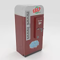 Red And White Commercial Vending Machine With CUP Logo 5 Cent And Ice Cold Drinks