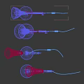 Modern Adjustable Desk Lamps With Metal Arms And Various Color Bases