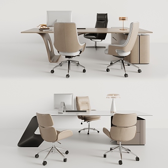 Modern Office Desk and Chair Manager Office Desk and Chair 3d model