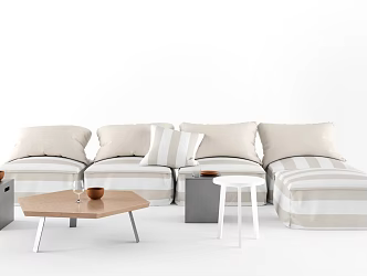 Nordic Multiplayer Sofa Multiplayer Sofa Combination 3d model