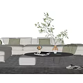 Modern Sofa Coffee Table Combination Sofa Coffee Table 3d model
