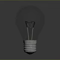 Transparent Glass Light Bulb With Yellow Glow For Modern Home Furniture Lighting